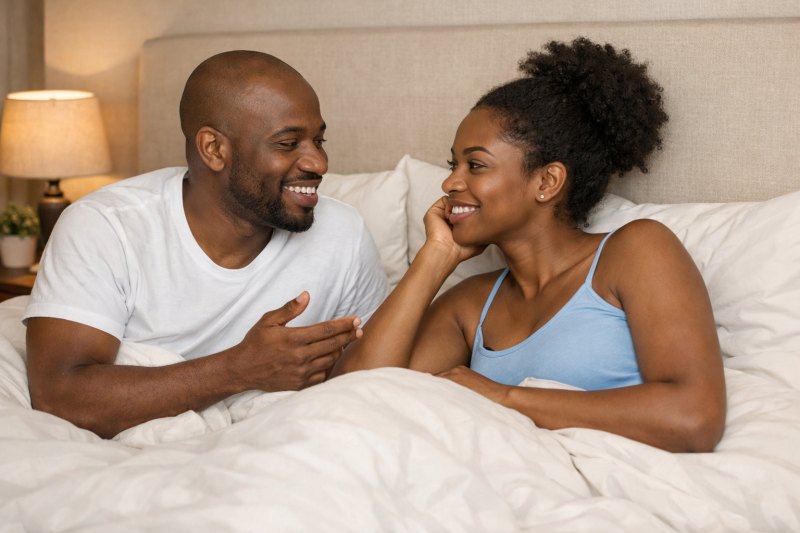 BRINGING SEXY BACK: Just talking in bed