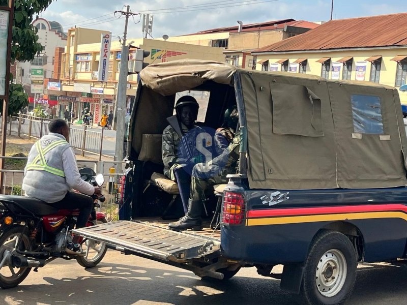 [PHOTOS] Security tight in Eldoret ahead of planned demos