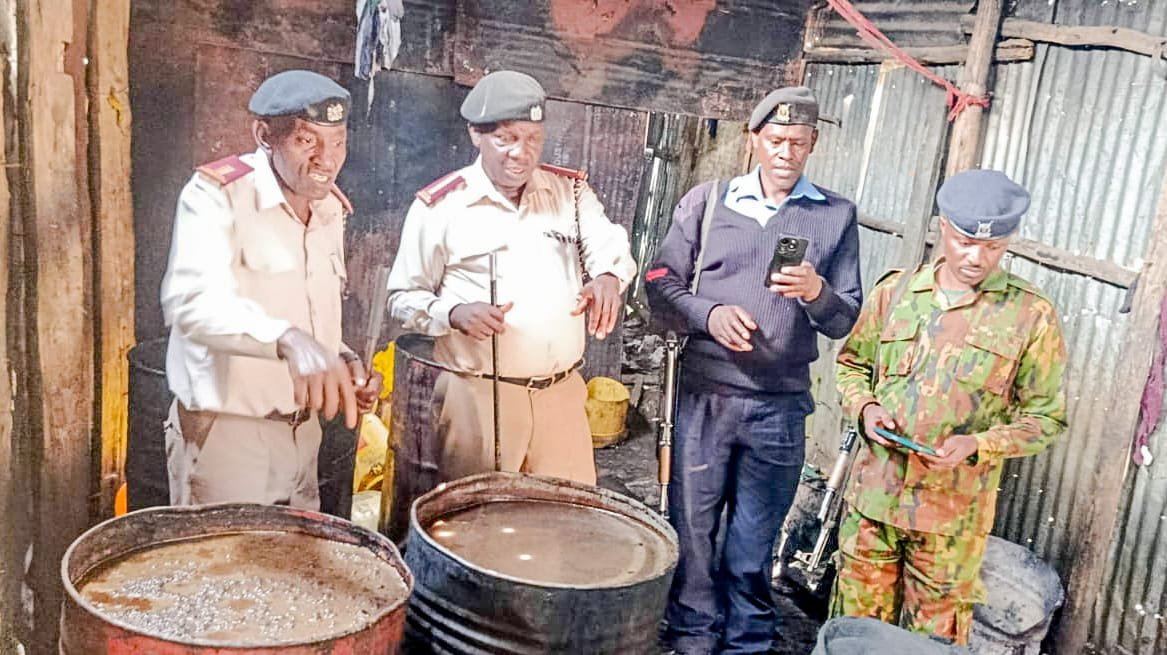Police seize 833 litres of illicit alcohol in Nairobi raid
