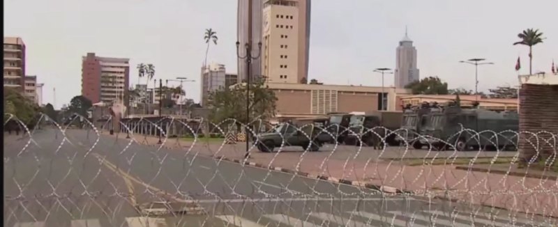Barbed wire, tight security around Parliament