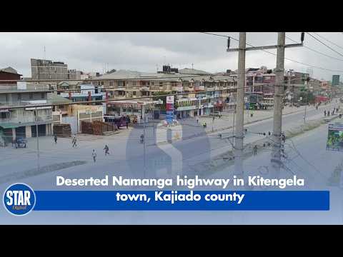 Deserted Namanga highway in Kitengela town, Kajiado county