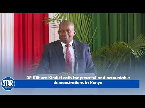 DP Kithure Kindiki calls for peaceful and accountable demonstrations in Kenya