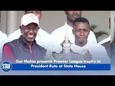 Gor Mahia presents Premier League trophy to President Ruto at State House