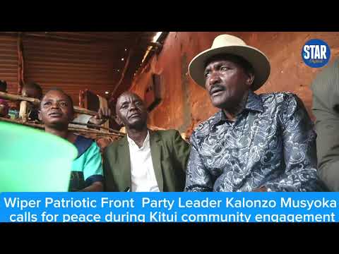 Kalonzo Calls for Peace During Kitui Community Engagement