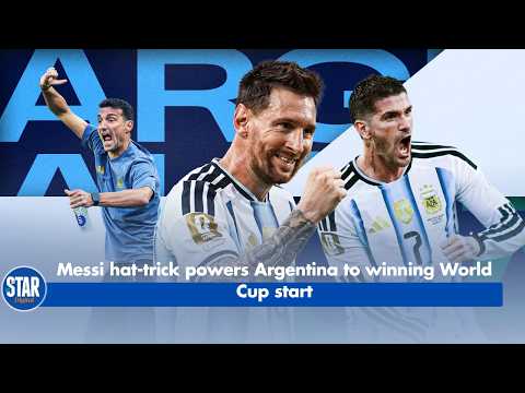 Messi Hat Trick Powers Argentina to Winning World Cup Start