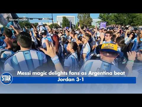 Messi magic delights fans as Argentina beat Jordan 3 1