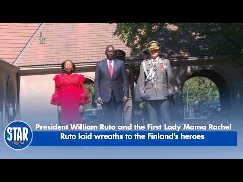 President William Ruto and the First Lady Mama Rachel Ruto laid wreaths to the Finland's heroes
