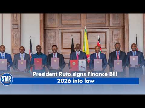 President William Ruto signs Finance Bill 2026 into law