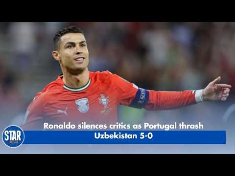 Ronaldo silences critics as Portugal thrash Uzbekistan 5-0