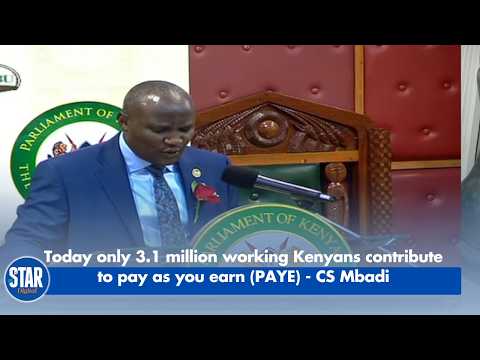 Today only 3.1 million working Kenyans contribute to pay as you earn (PAYE) - CS Mbadi