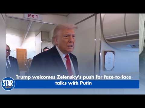 Trump welcomes Zelensky's push for face to face talks with Putin