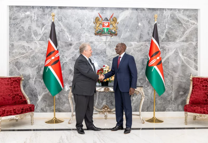 Ruto bids farewell to outgoing Belgian envoy Maddens