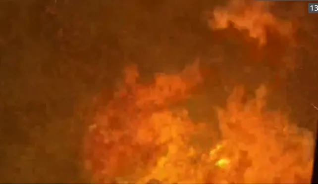 Canada wildfires leaves train 'encased in flames'