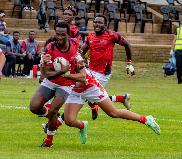 Kenya under 20 player Brian Omondi in action against Tunisia during last year  event in Harare