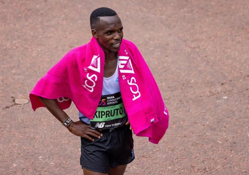Amos Kipruto during a previous race/ HANDOUT