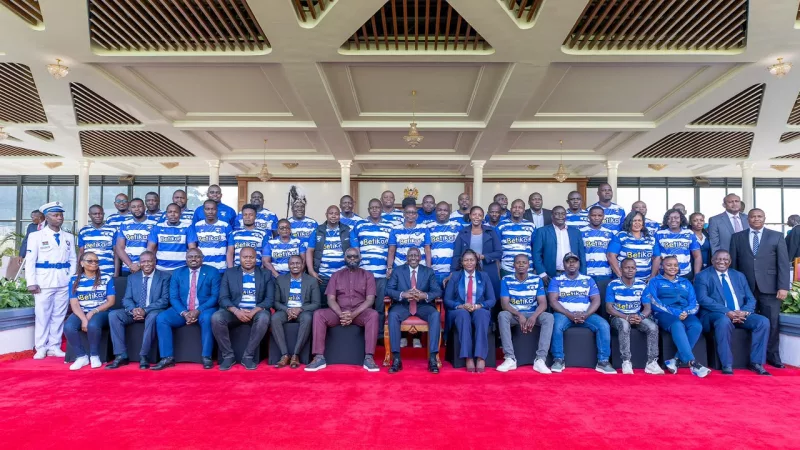 [PHOTOS] Ruto hosts AFC Leopards players at State House
