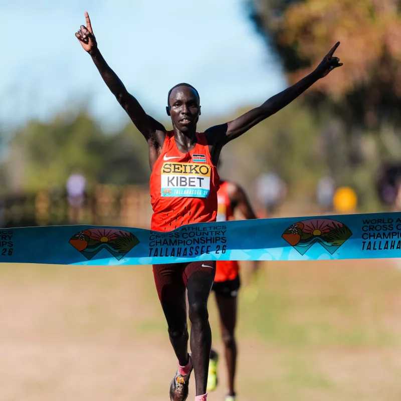Frankline Kibet at the World Cross Country championships/ FILE