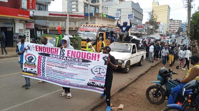 Kiambu traders protest licence fees as county steps up revenue drive