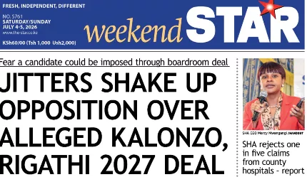 Brief: Jitters shake up opposition over alleged Kalonzo, Rigathi deal