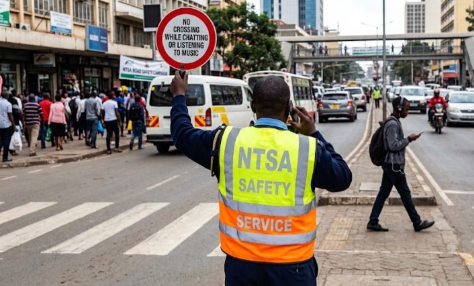 NTSA warns against phone use while crossing roads