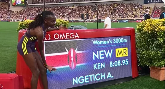 Ngetich lights up Monaco with historic 8:08.95