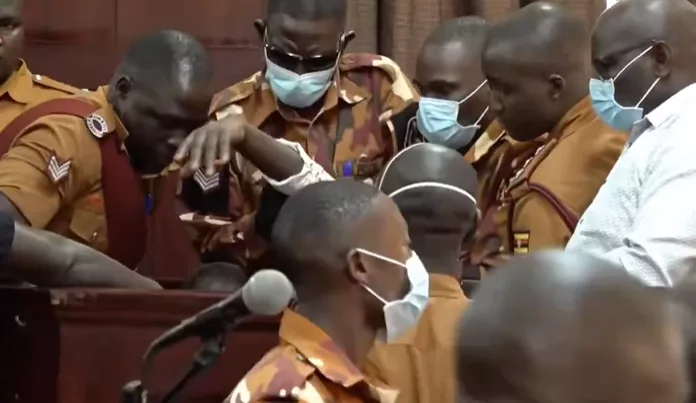 Moment Besigye collapses in court after protesting trial