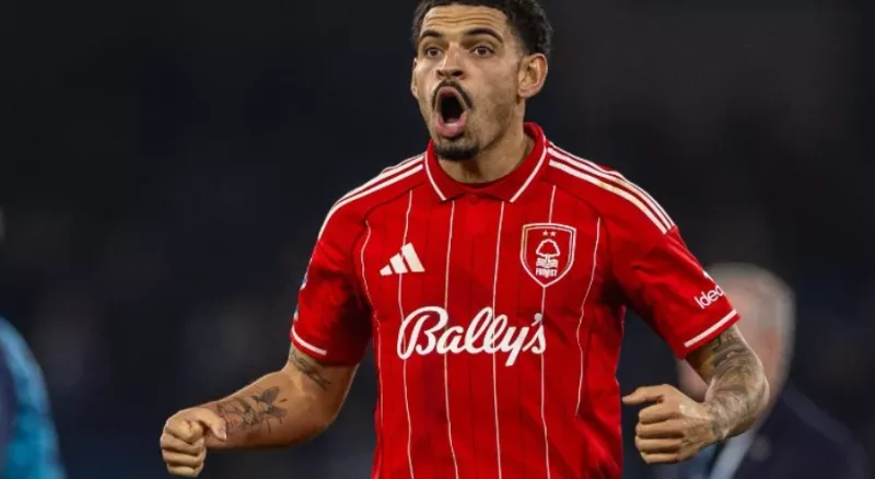 Nottingham Forest's Morgan Gibbs-White celebrates/ XINHUA