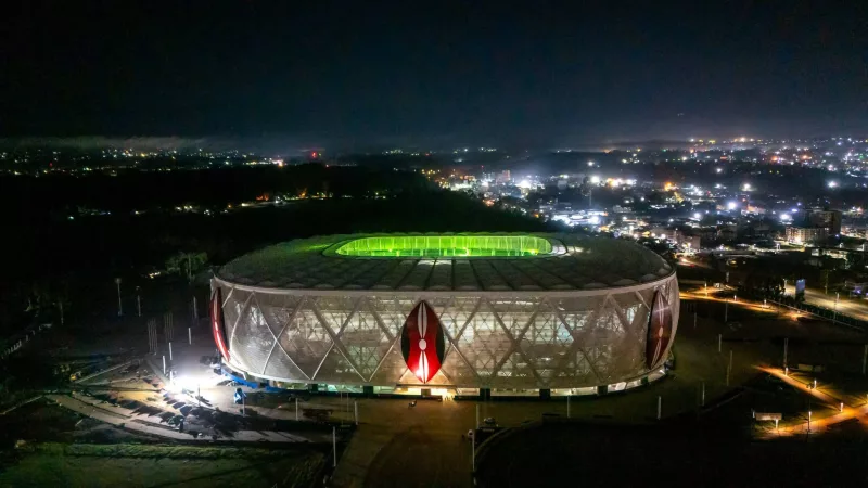 [PHOTOS] DP tours Talanta Stadium, shares breathtaking progress