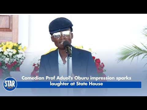 Comedian Prof Aduol's Oburu impression sparks laughter at State House