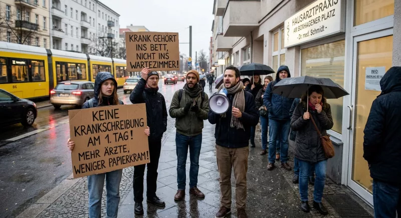 German row over plan for workers to need sick note on first day of illness