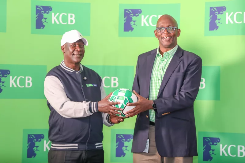 KCB FC Head Coach Robert Matano (Left) andPatron Azu Ogola