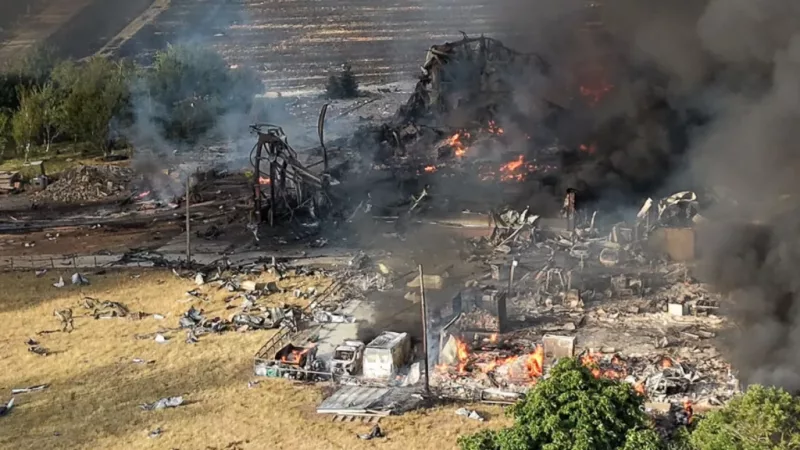 Twenty firefighters taken to hospital after explosion