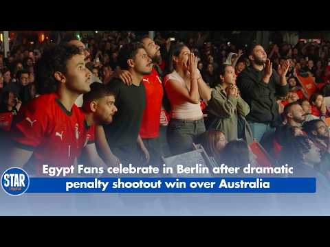 Egypt fans celebrate in Berlin after dramatic penalty shootout win over Australia