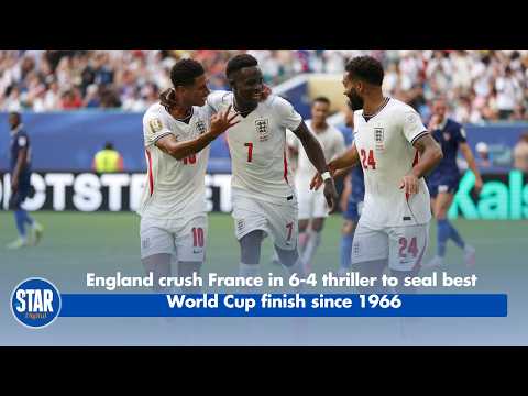England crush France in 6 4 thriller to seal best World Cup finish since 1966