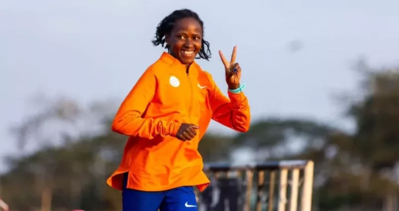Rebecca Mwangi during training/ HANDOUT