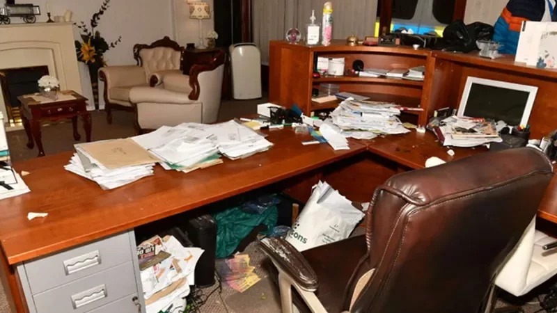 Moment police officers set foot in 'horror scene' funeral home