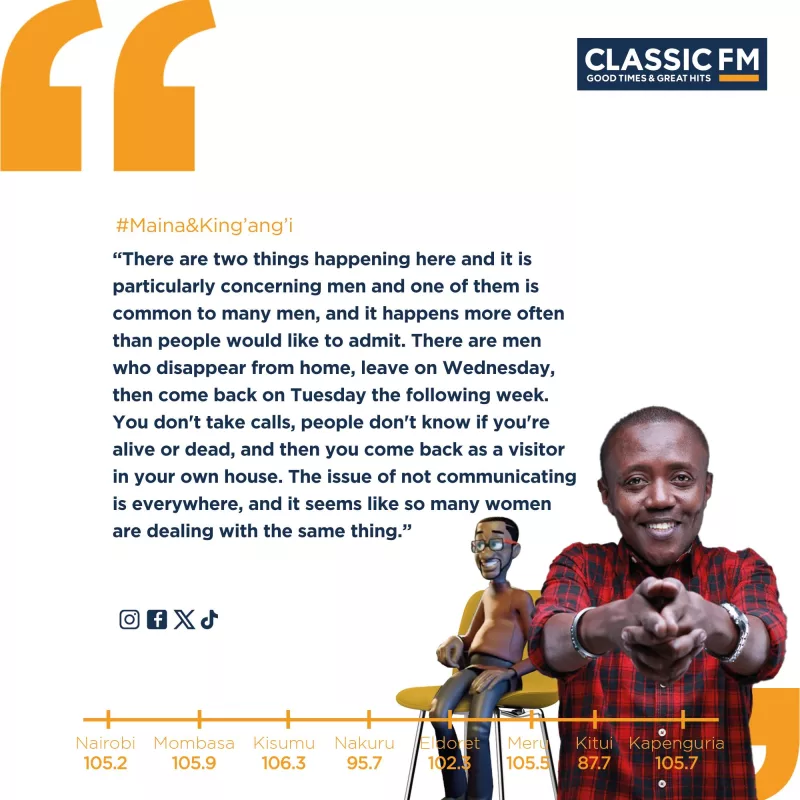 Maina Kageni Sparks Debate on Relationship Communication as Listeners Share Experiences