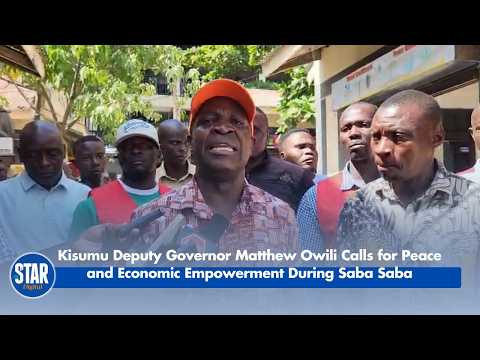 Kisumu Deputy Governor matthew owili calls for peace and economic empowerment during Saba Saba