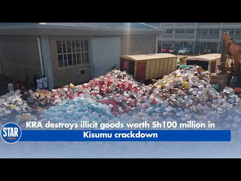 KRA Destroys Illicit Goods Worth Sh100 Million in Kisumu Crackdown