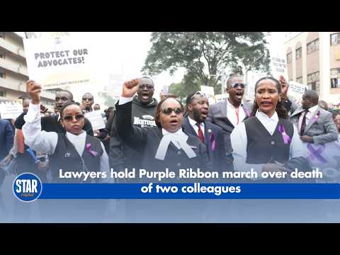 Lawyers hold Purple Ribbon march over death of two colleagues