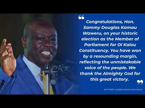 Leaders congratulate Sammy Kamau on Ol Kalou By-Election victory