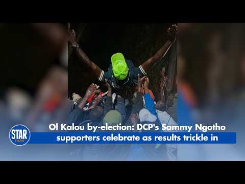 Ol Kalou by election  DCP's Sammy Ngotho supporters celebrate as results trickle in