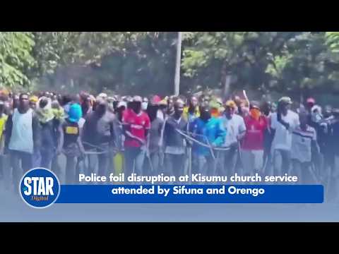 Police Foil Disruption at Kisumu Church Service Attended by Sifuna and Orengo