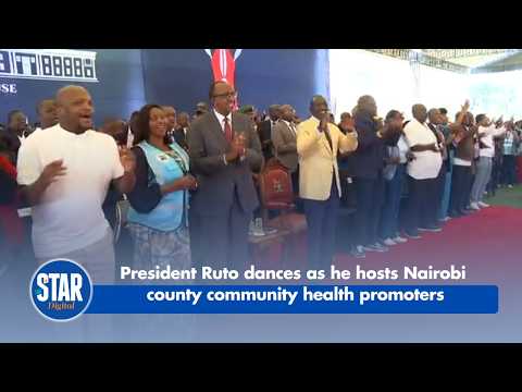 President Ruto dances as he hosts Nairobi county community health promoters