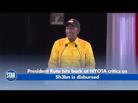 President Ruto hits back at NYOTA critics as Sh3bn is disbursed
