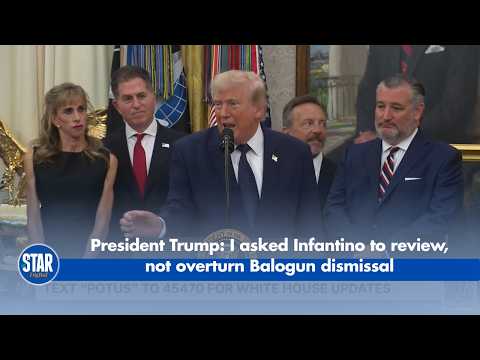 President Trump: I asked Infantino to review, not overturn Balogun dismissal