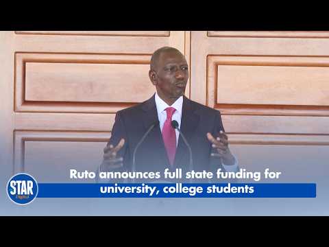 Ruto announces full state funding for university, college students