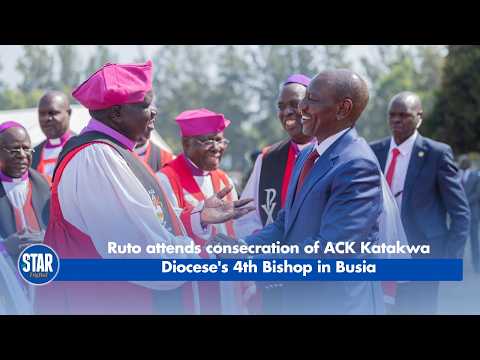 Ruto attends consecration of ACK Katakwa Diocese's 4th Bishop in Busia