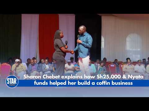Sharon Chebet explains how Sh25,000 & Nyota funds helped her build a coffin business