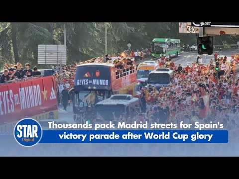 Thousands pack Madrid streets for Spain's victory parade after World Cup glory